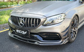 Mercedes Benz C-Class C63S C63 AMG W205 Coupe Convertible 2015 2016 2017 2018 2019 2020 2021 2022 2023 (suitable for both pre-facelift and facelift) with Aftermarket Parts - AE Front Lip Carbon Fiber from ArmorExtend